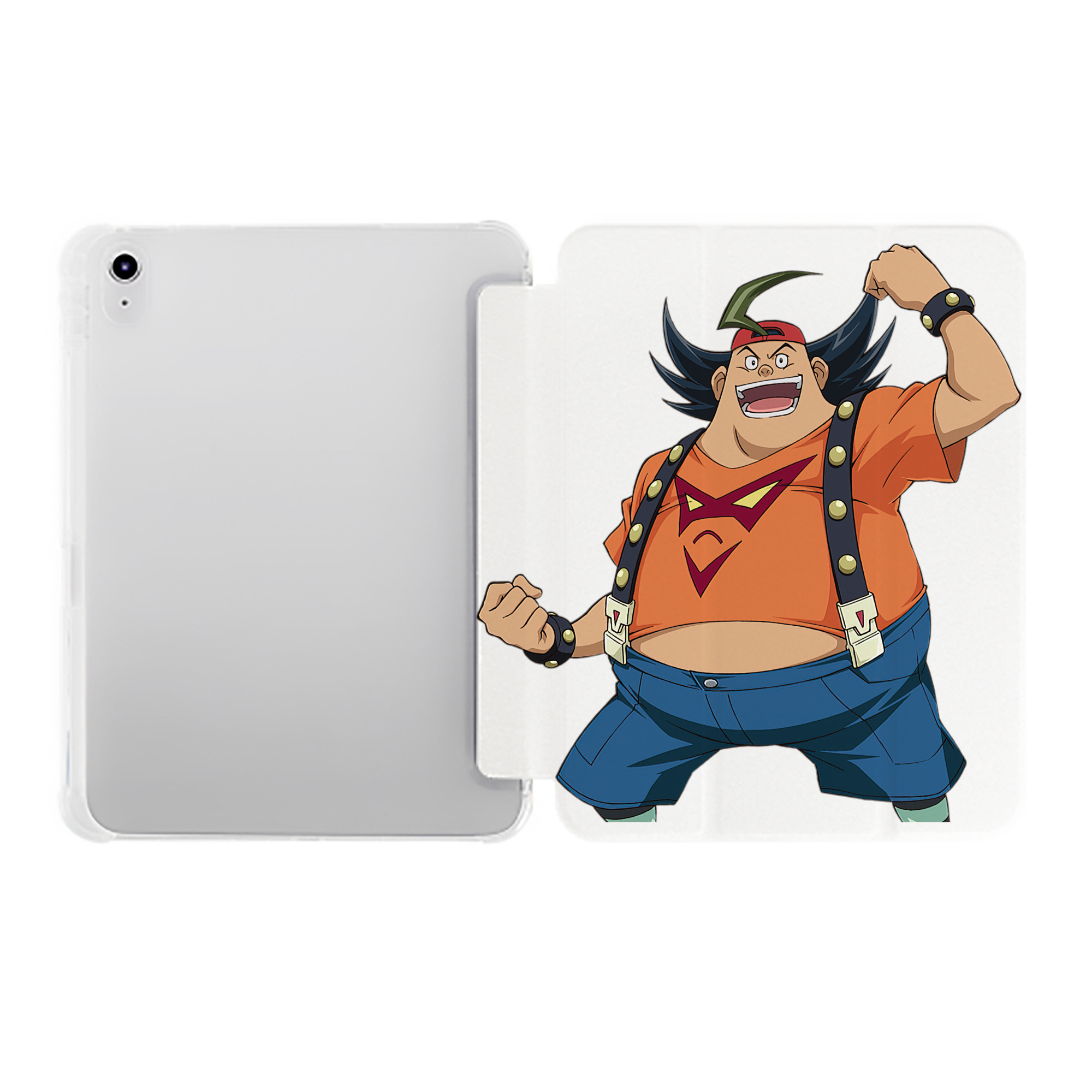 （画像用） 遊☆戯☆王 Yu-Gi-Oh! IPad ケース ペン収納付き 三つ折りスタンド PUレザー×シリコン 対応機種9.5/10.5/10.9インチ